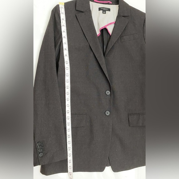 Ann Taylor Long Sleeve Office Formal Professional Blazer Suit Jacket Charcoal 8 - Picture 10 of 10